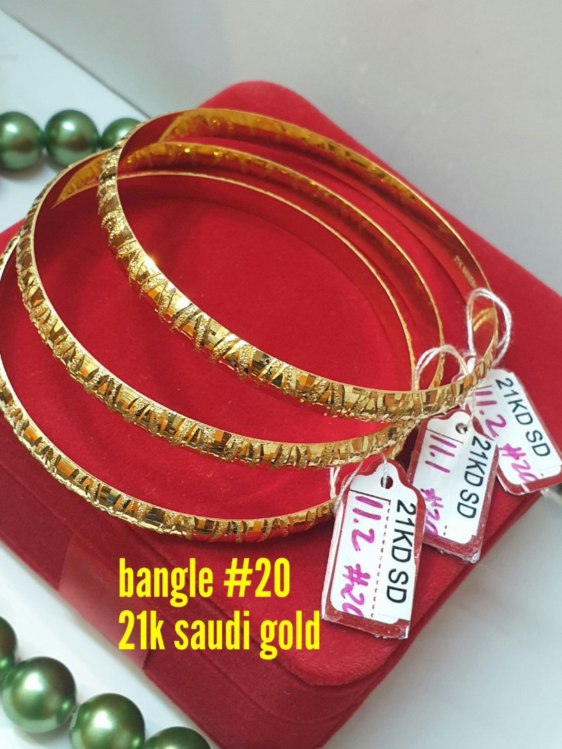21k Saudi Gold Bangle Vspl Women S Fashion Jewelry Organizers Bracelets On Carousell