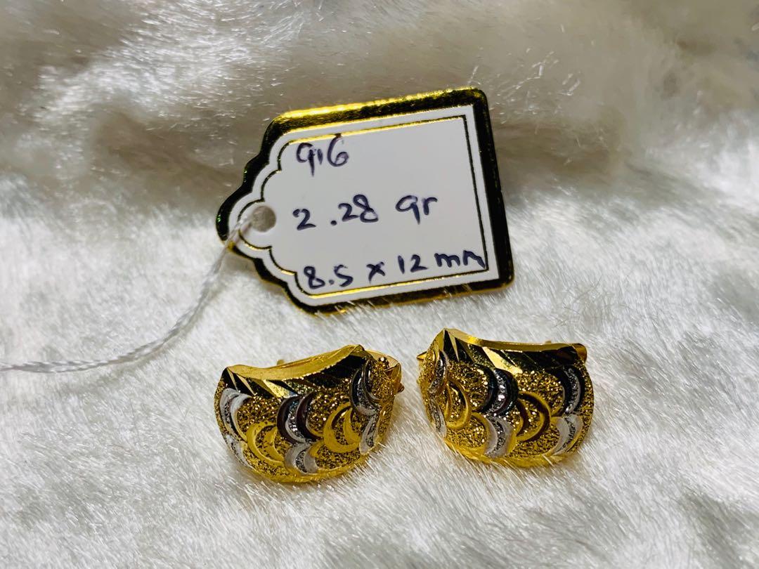 Real gold clip on sale earrings