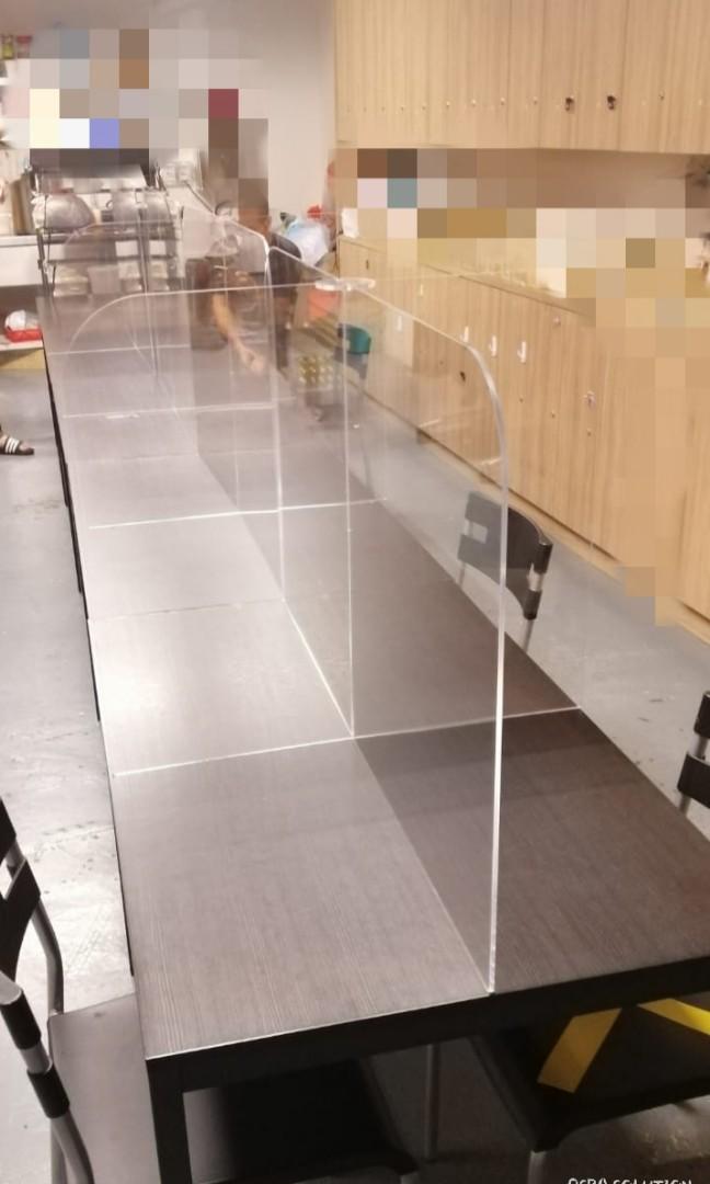 ACRYLIC TABLE DIVIDER 600mm x 600mm Furniture Tables 