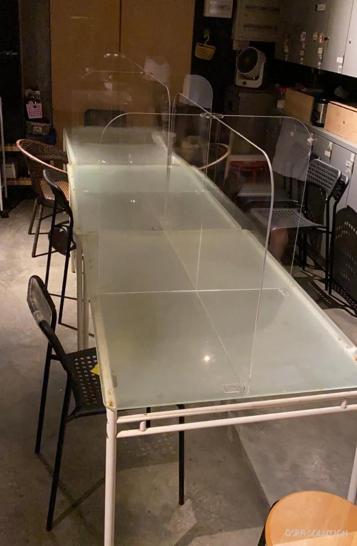 ACRYLIC TABLE DIVIDER (900mm x 900mm), Furniture & Home Living