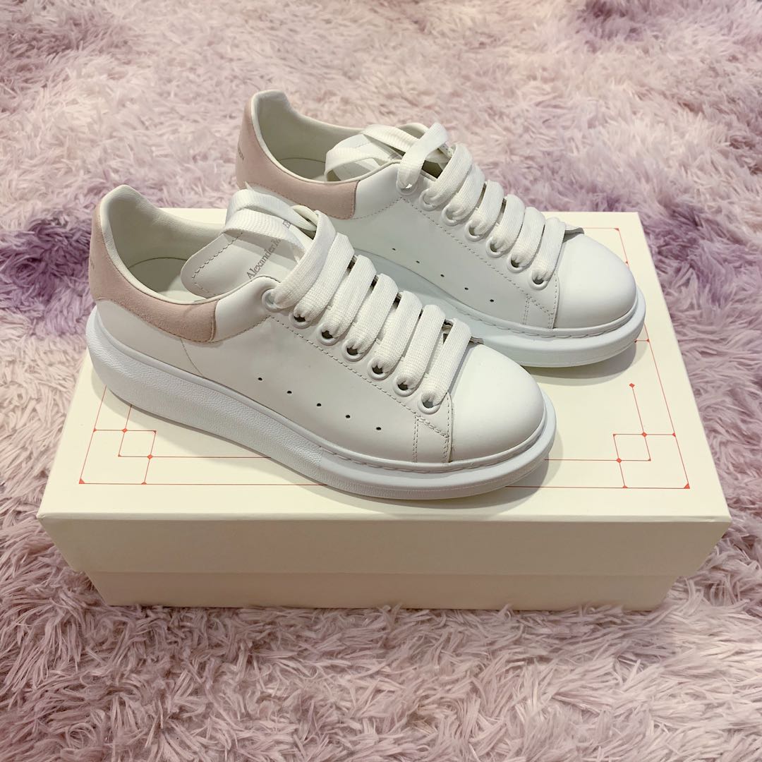 Alexander mcqueen pink best sale suede sneakers