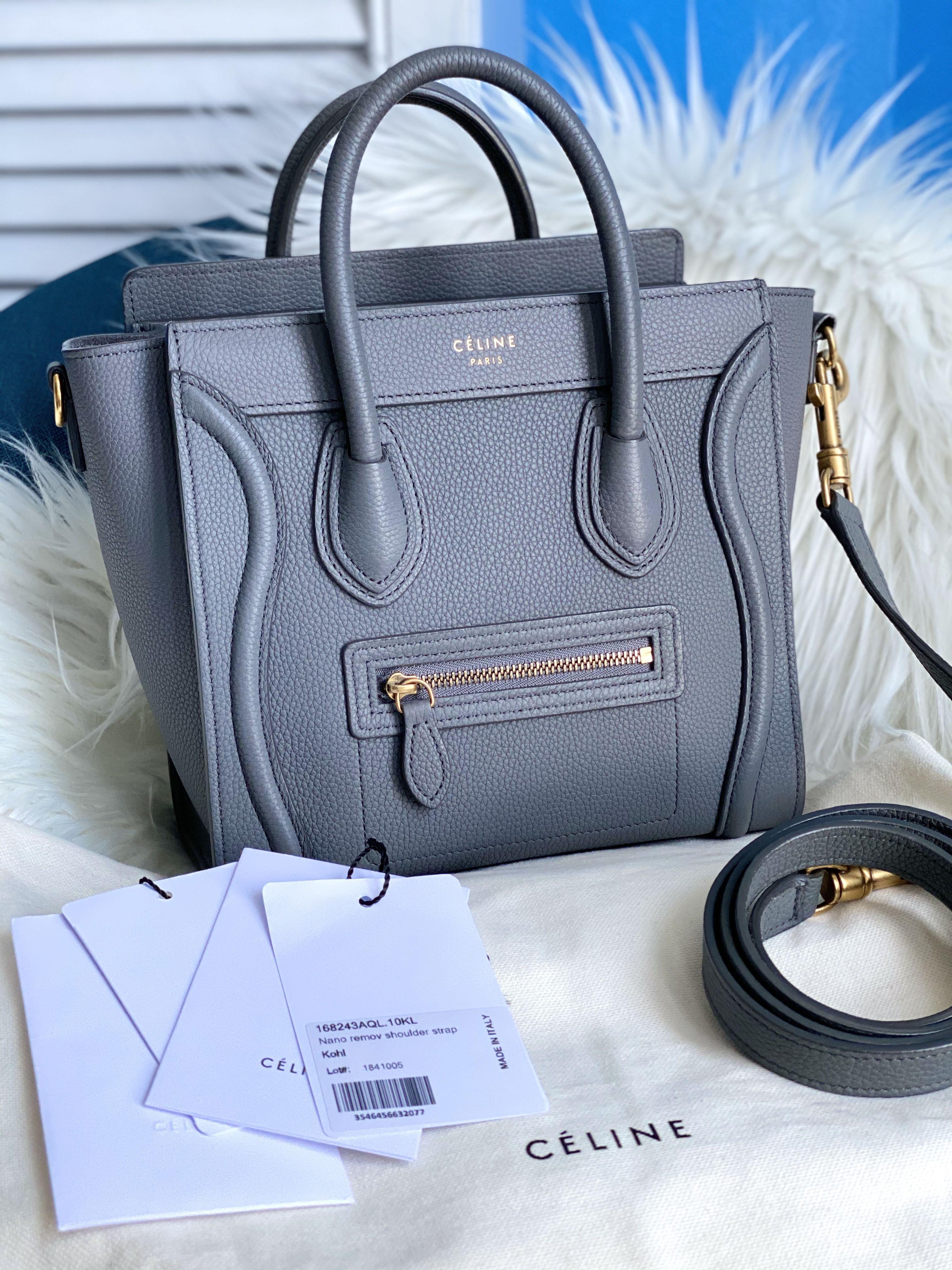 Celine luggage nano kohl 2025