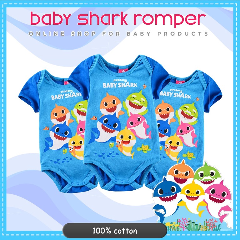 Baby shark romper new arrivals