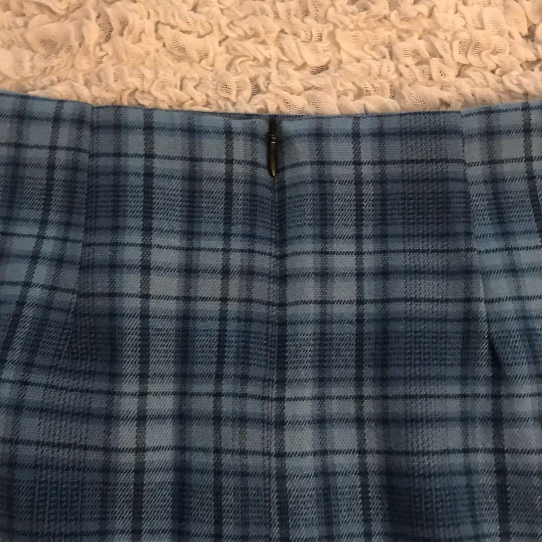 Blue plaid a line mini skirt, Women's Fashion, Bottoms, Skirts on Carousell