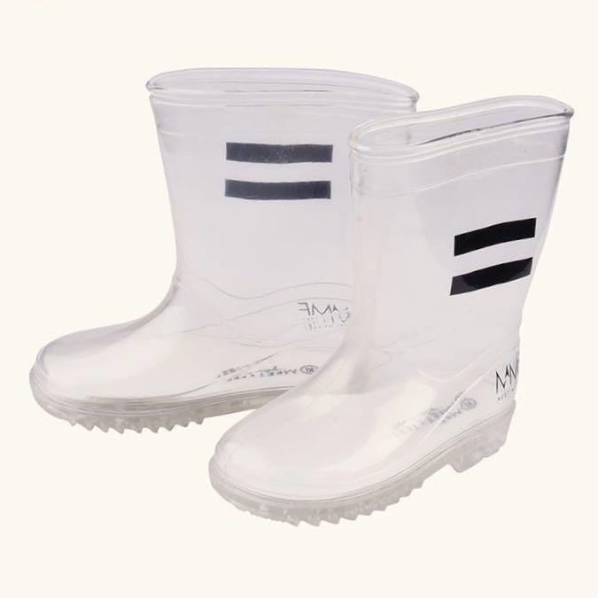 clear rubber boots