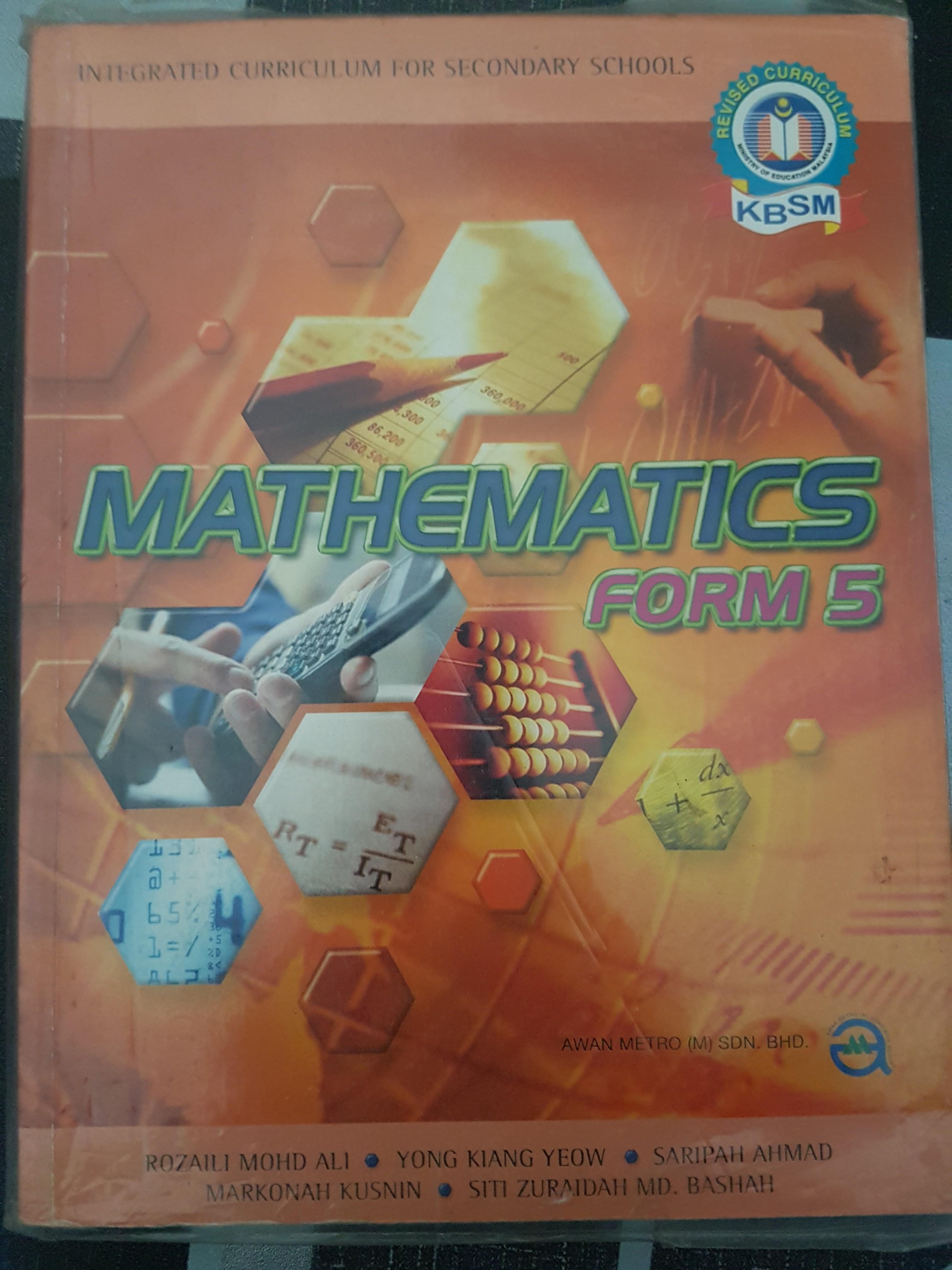 Buku Teks Matematik Mathematics Books Stationery Books On Carousell