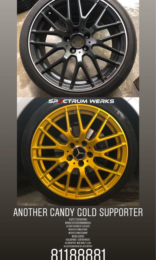 Candy Gold Rims Spray Car Accessories Car Workshops Services On Carousell
