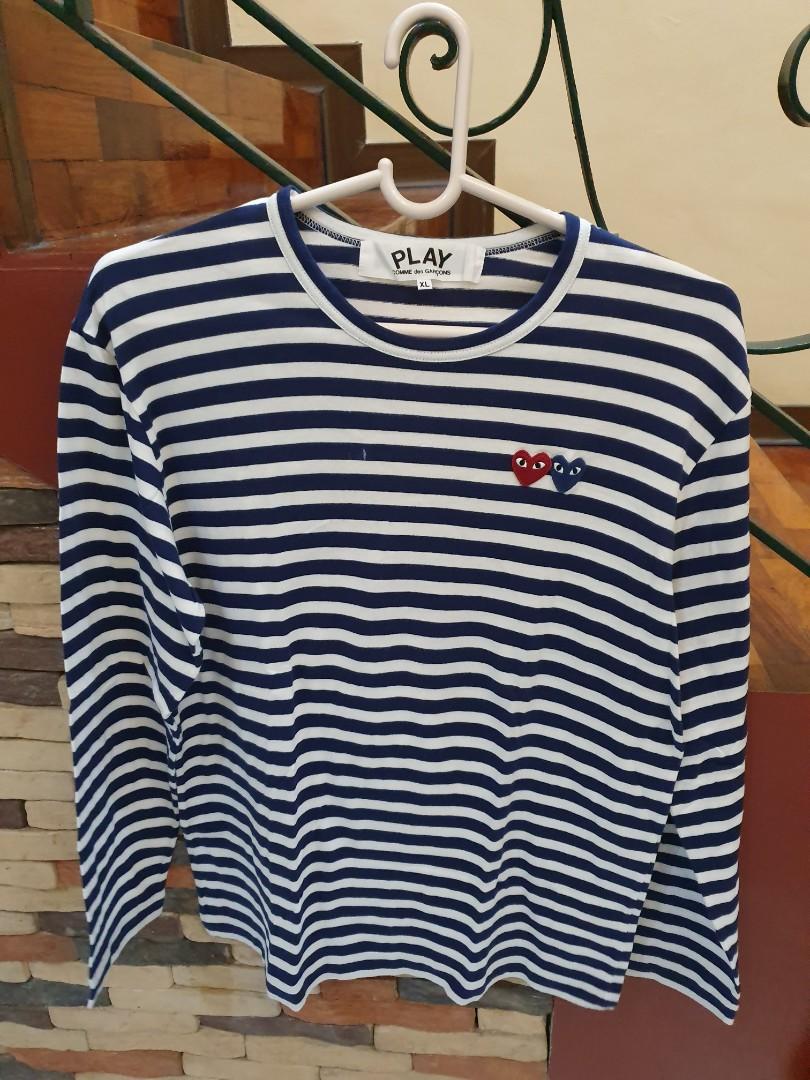 Cdg double heart long sleeve outlet