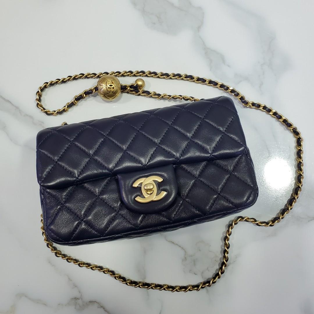 Chanel Classic Mini Flap Bag 20cm Cf 金球, 名牌, 手袋及銀包 Carousell