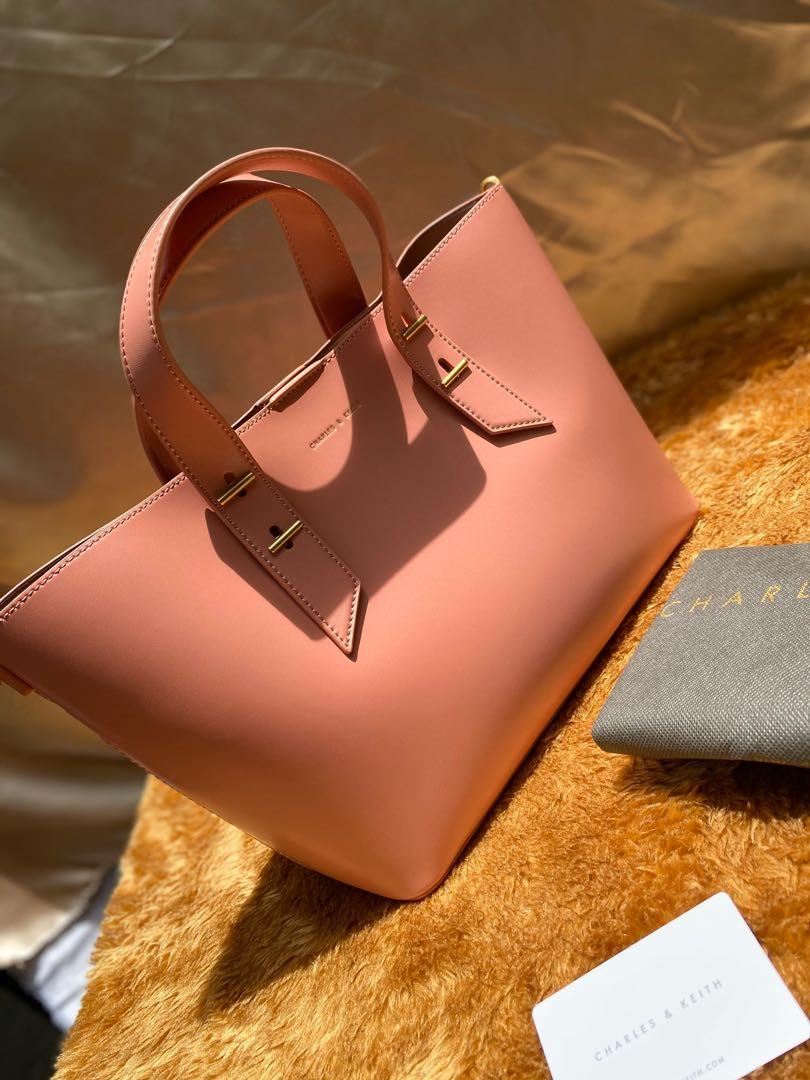 charles & keith embellished slouchy handbag