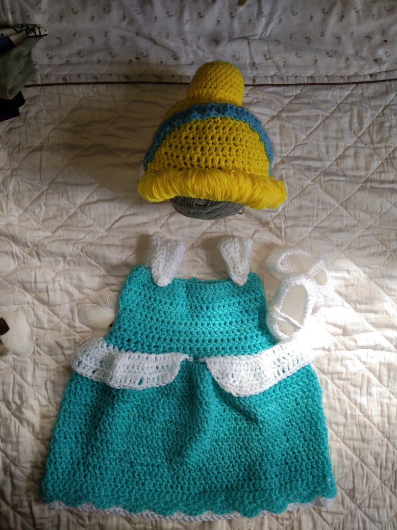Cinderella Crochet Dress, Babies & Kids, Babies & Kids Fashion on Carousell