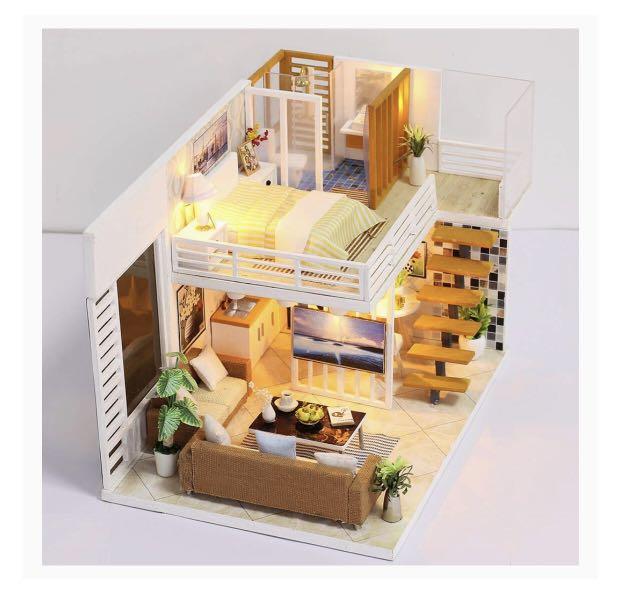 Diy Miniature Doll House White Loft Simple And Elegant Design Craft Others On Carousell