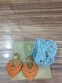Earring and blacelet