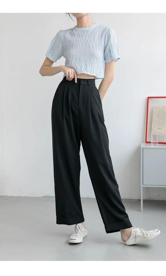High Waisted Casual Loose Fit Pants 
