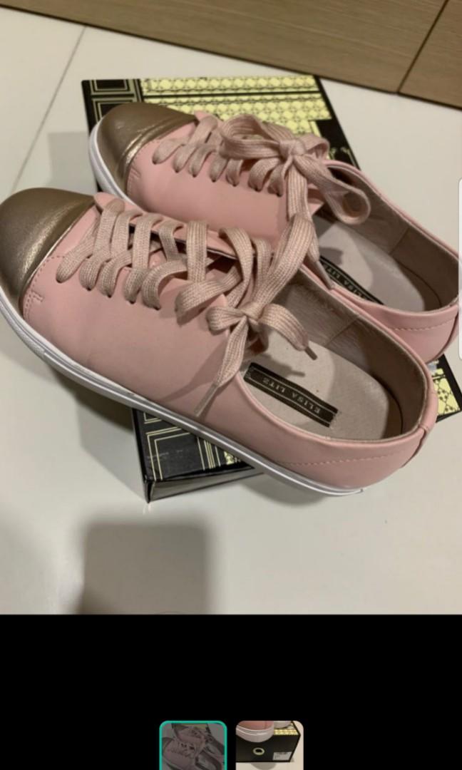 rose gold and pink shoes