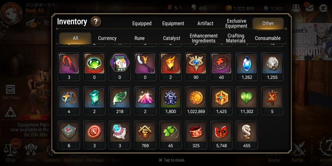 Epic Seven 2 5* ML Account Asia Server, Toys & Games ...