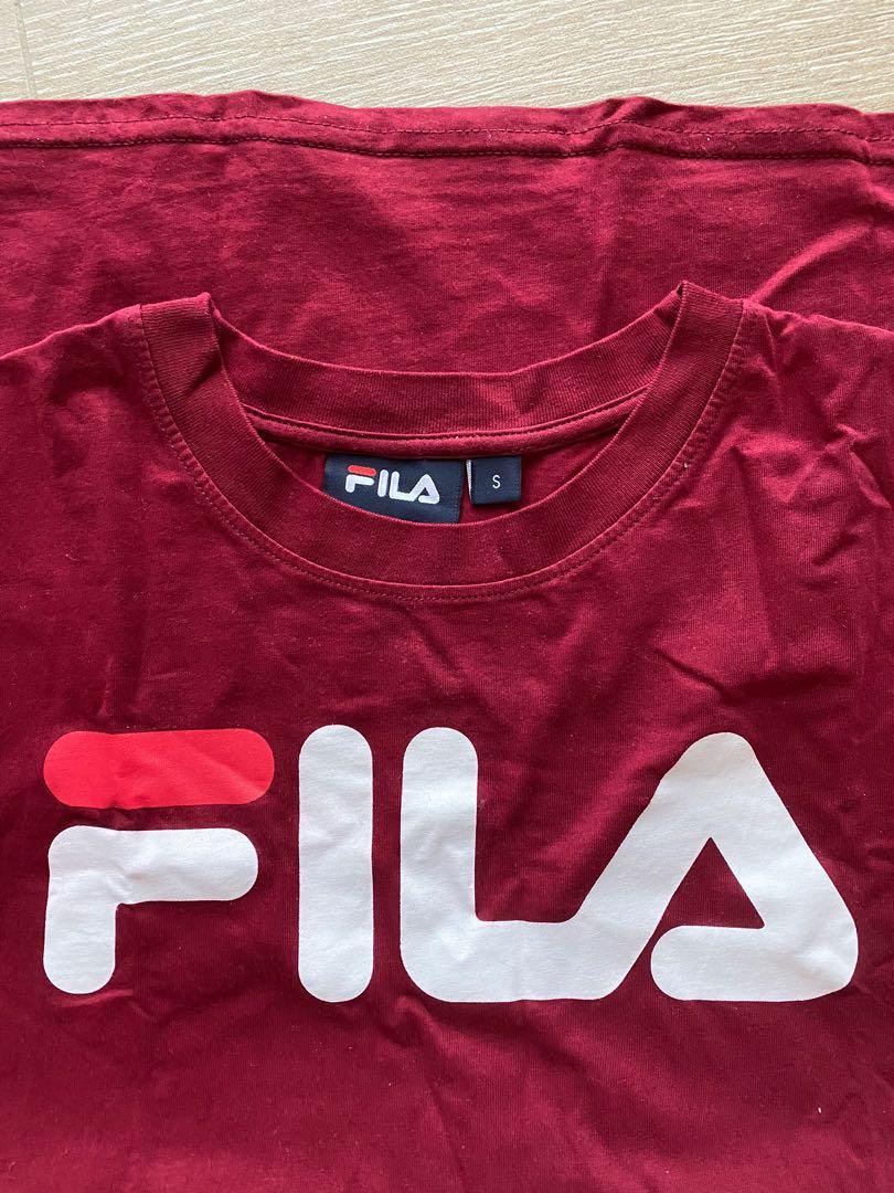 Maroon sales fila shirt