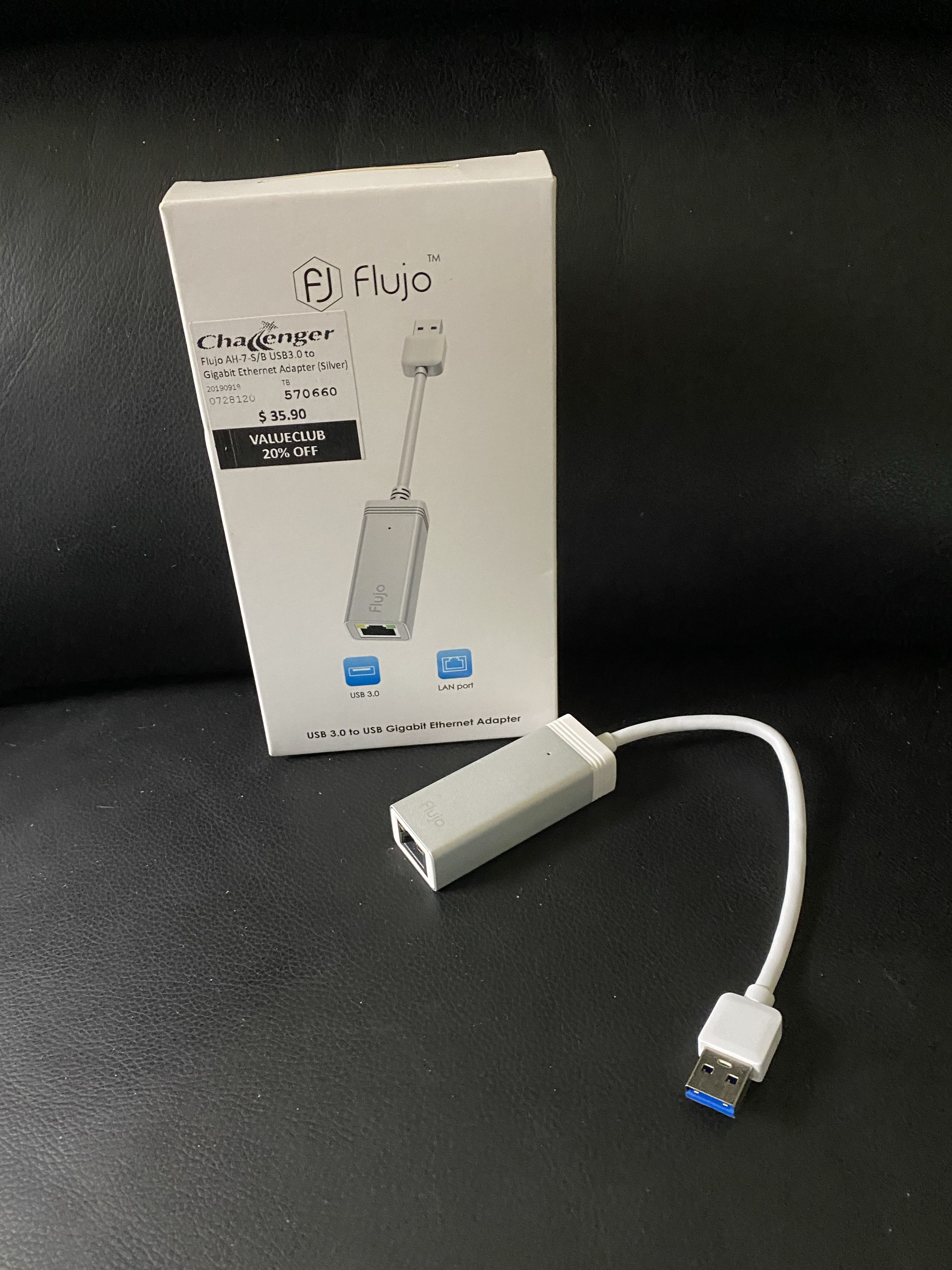 Flujo USB 3.0 to Gigabit Adapter ( For Macbook, Chromebook