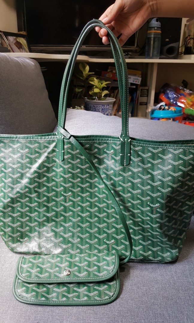 Goyard in green color authentic, Luxury, Bags & Wallets on Carousell