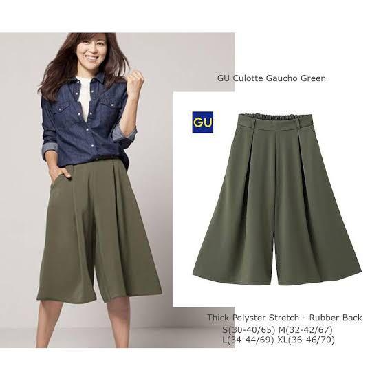 Straight Culottes - Army Green