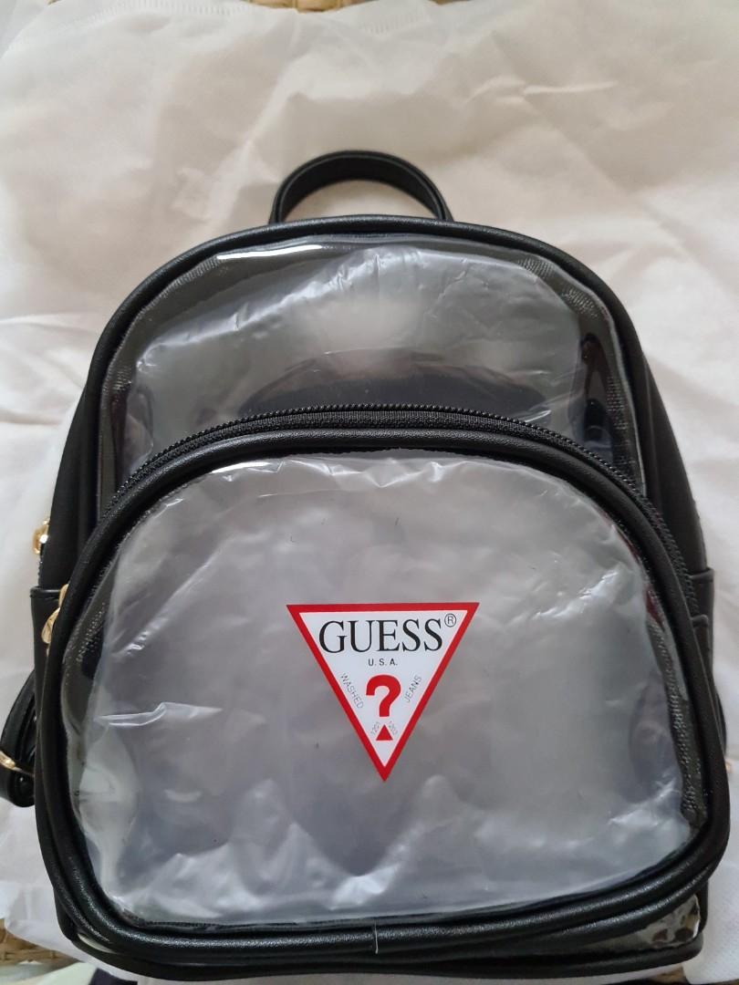 guess backpack silver