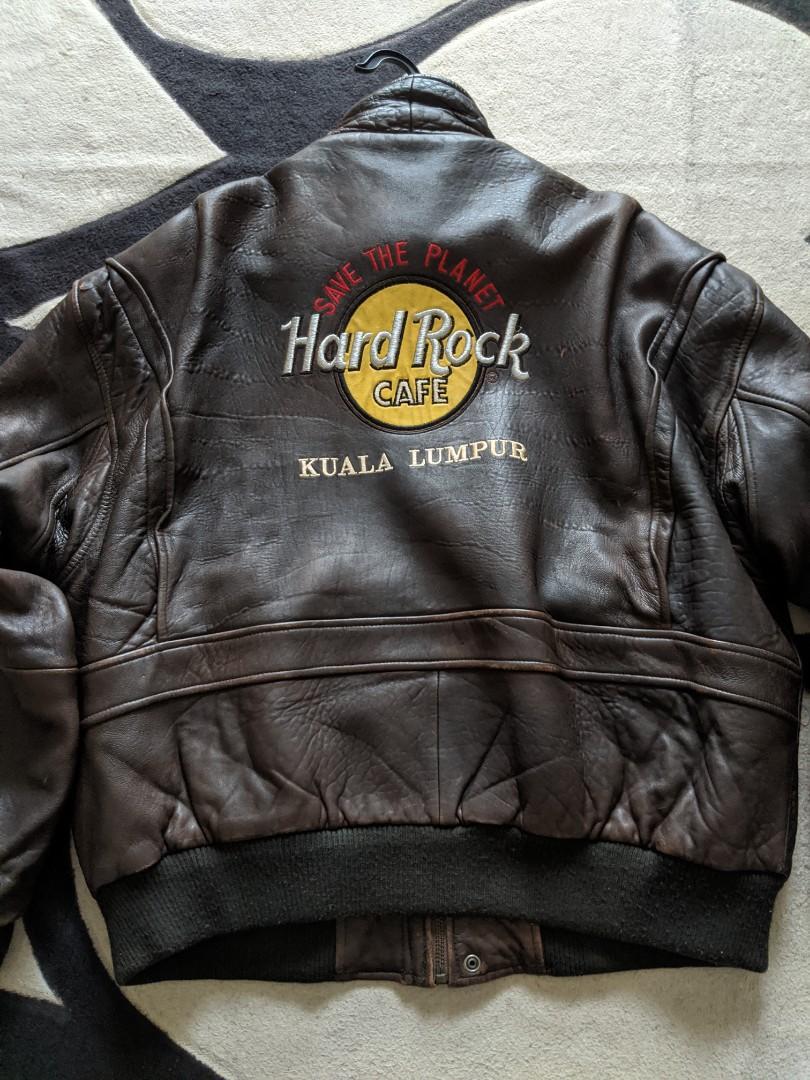 Hard rock cafe top leather jacket