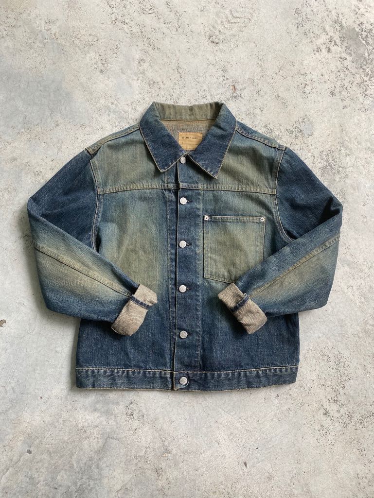 Helmut lang distressed denim jacket discount