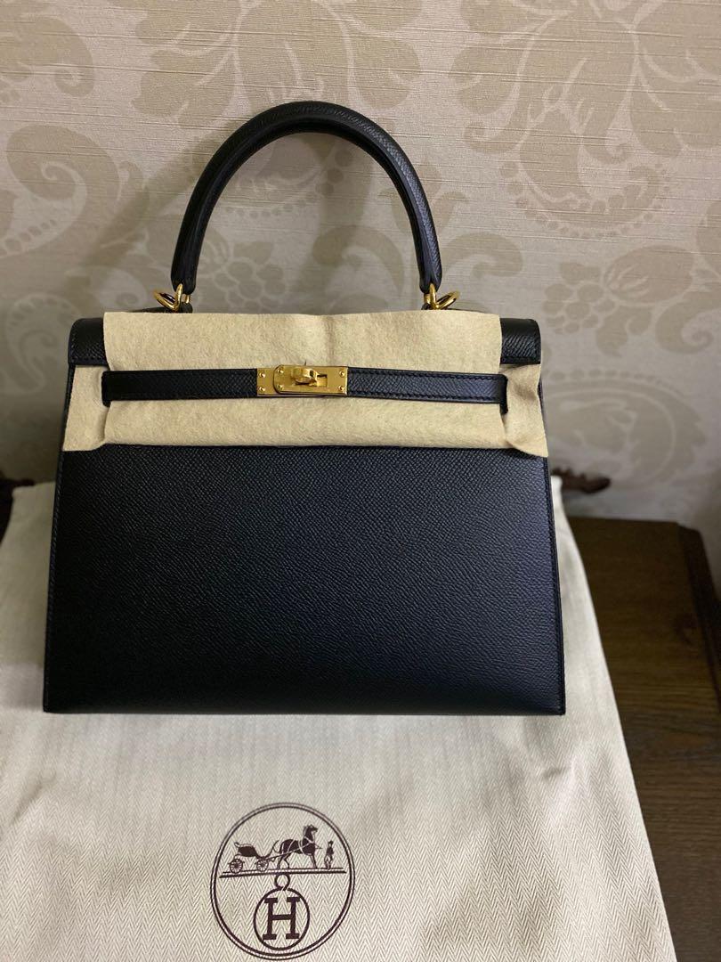 hermes kelly black gold
