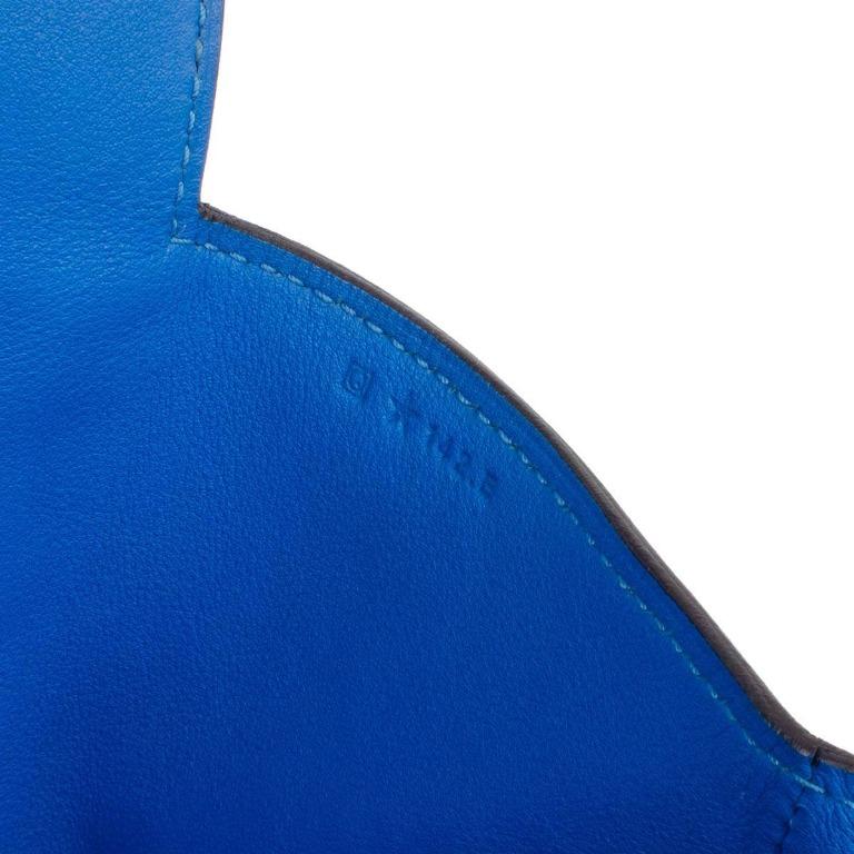 Hermes 26cm Toolbox Bag Hydra Blue Swift Calf Leather - RubyLUX
