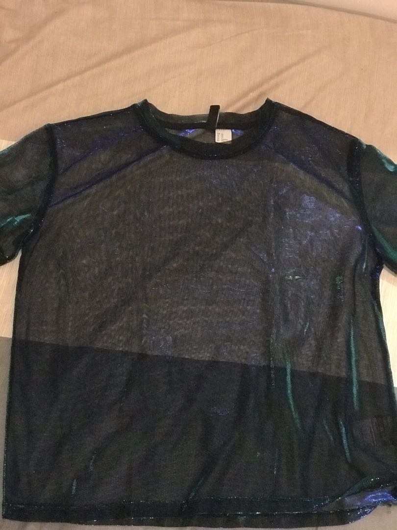 Holographic Mesh H\u0026M Sheer 