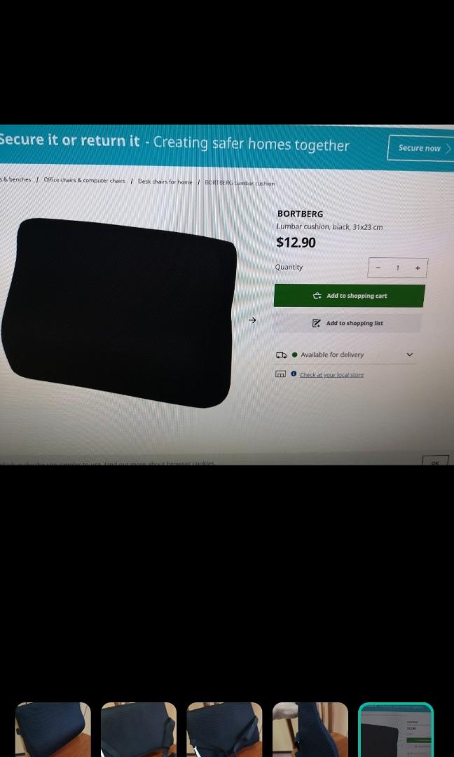 Ikea Lumbar Support Furniture Tables Chairs On Carousell