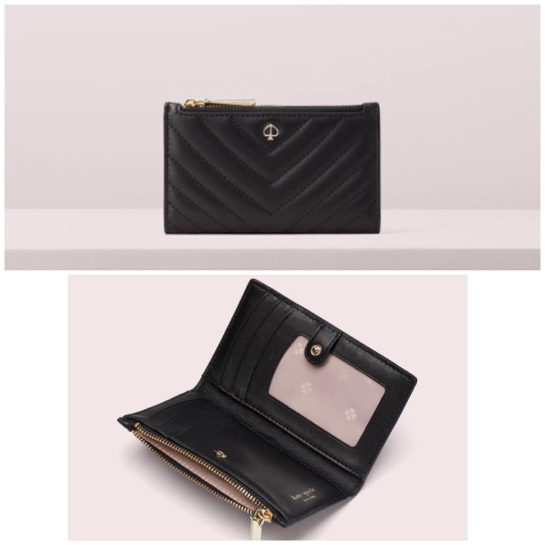 LAST PIECE INSTOCK Kate Spade Amelia Small Slim Bifold Wallet Black  Quilted, Women's Fashion, Bags & Wallets, Wallets & Card Holders on  Carousell