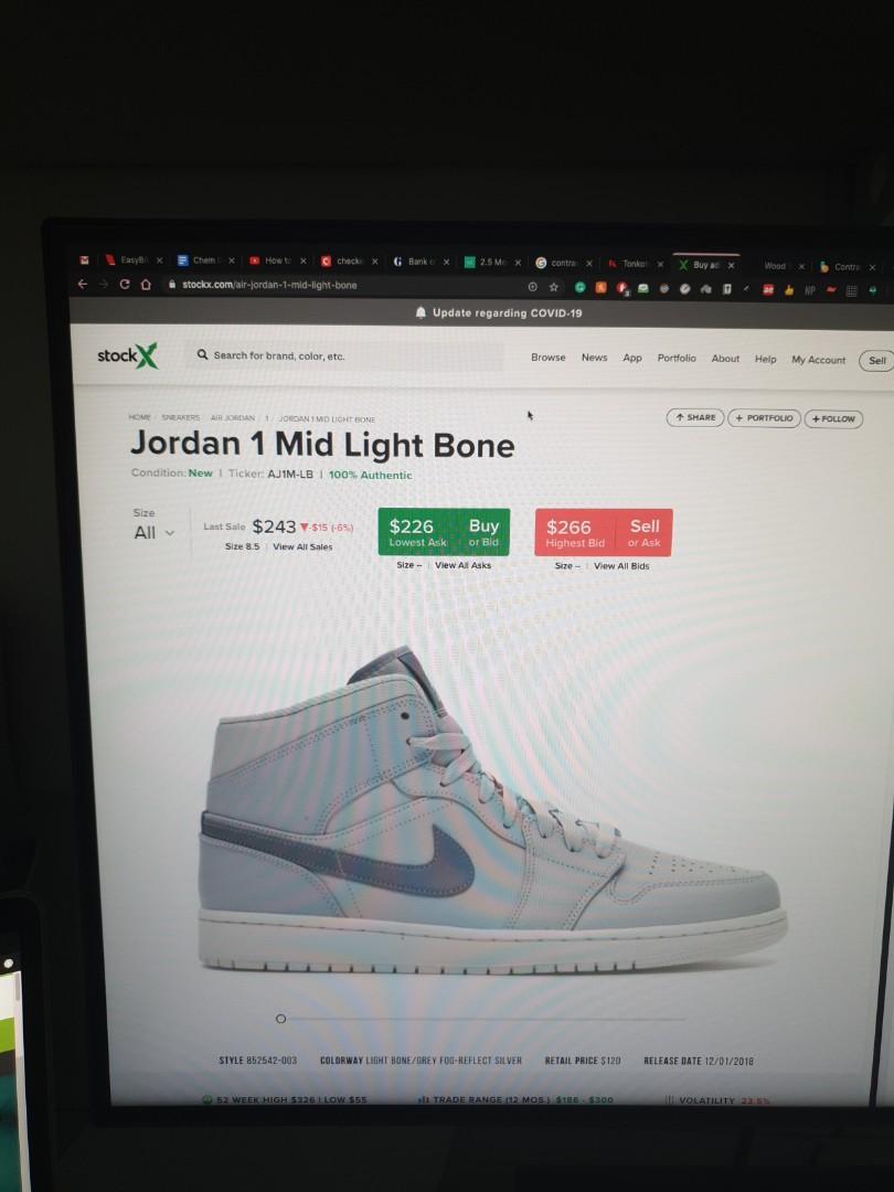 Air jordan 1 mid light bone new arrivals