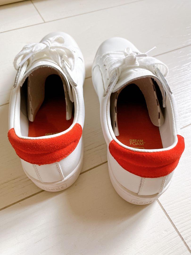 red leather keds