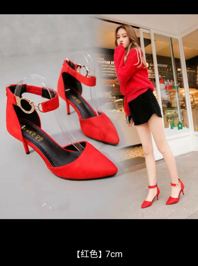 Korean high heels sandals, Women's Fashion, Footwear, Sandals on Carousell