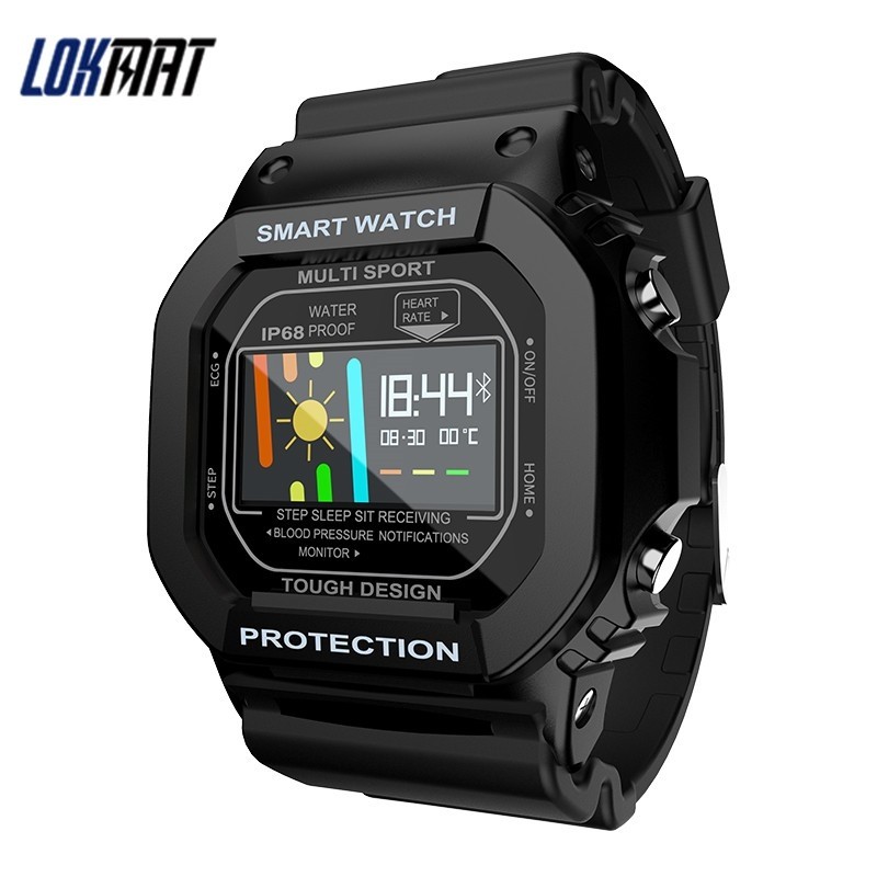 Ready Stock LOKMAT X12 Bluetooth Smartwatch Black White 0.96 Inch