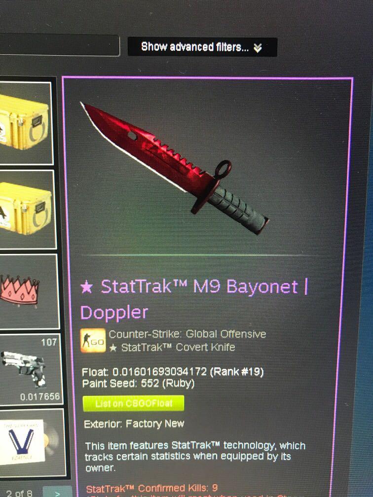 M9 Bayonet Ruby Csgo Toys Games Video Gaming Video Games On Carousell