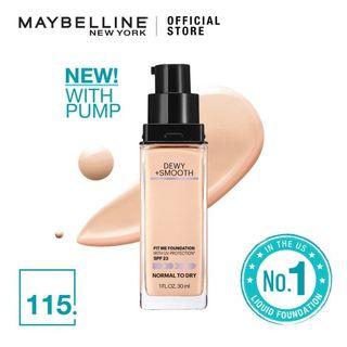 Maybelline Fit Me Foundation Dewy +Smooth UV Protection SPF 23 Normal to Dry 115 Ivory