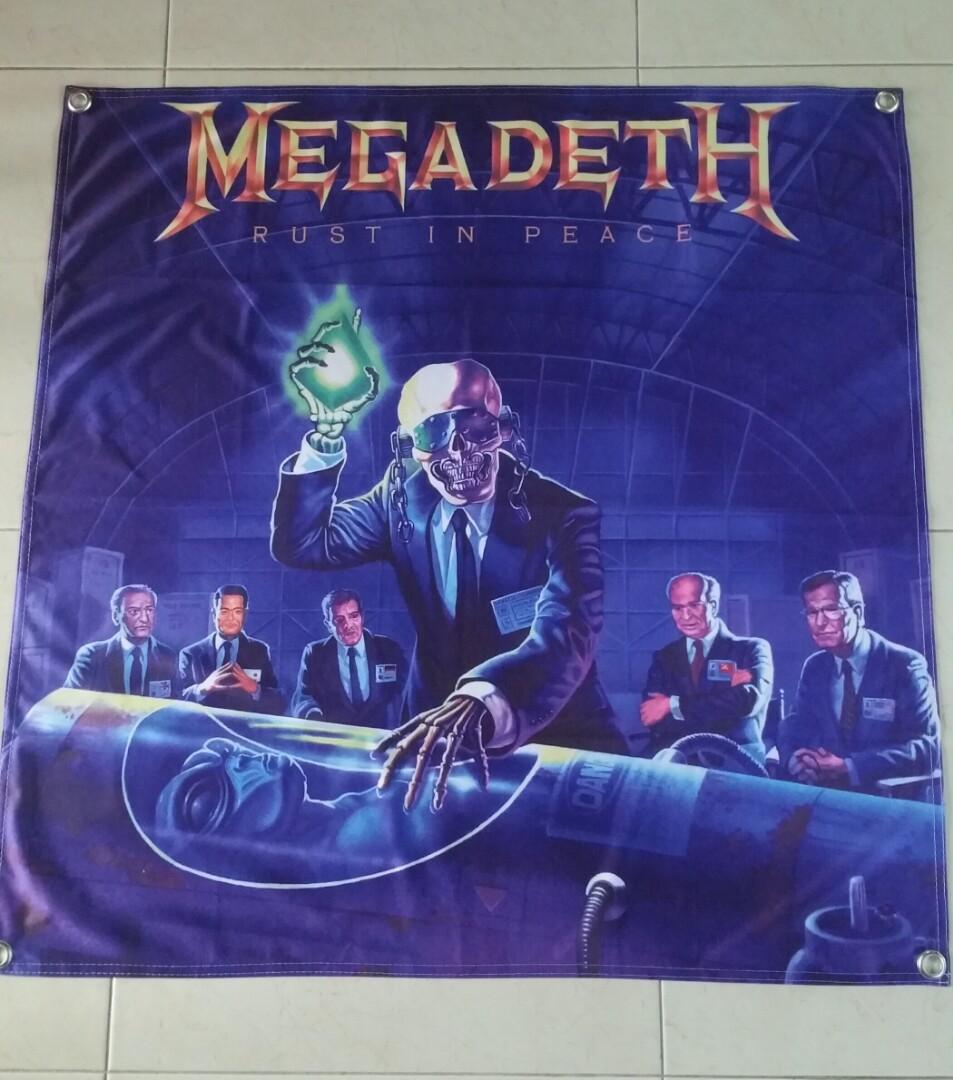 Megadeth Rust In Peace 80cm X 80cm Fabric Cloth Poster For Wall