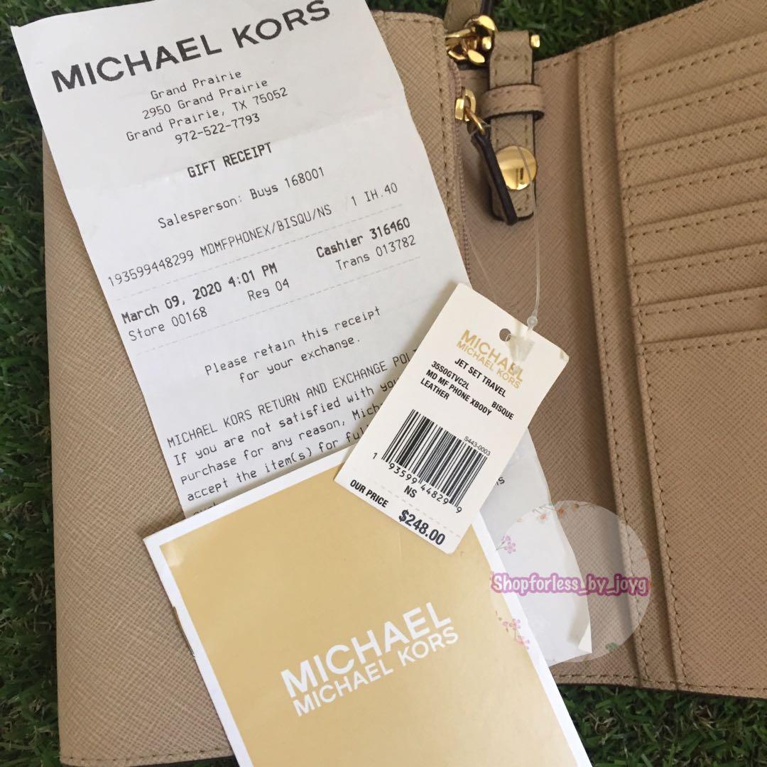 MICHAEL KORS Jet Set Travel Medium Multifunction Phone Crossbody Bisque,  Women's Fashion, Bags & Wallets, Cross-body Bags on Carousell