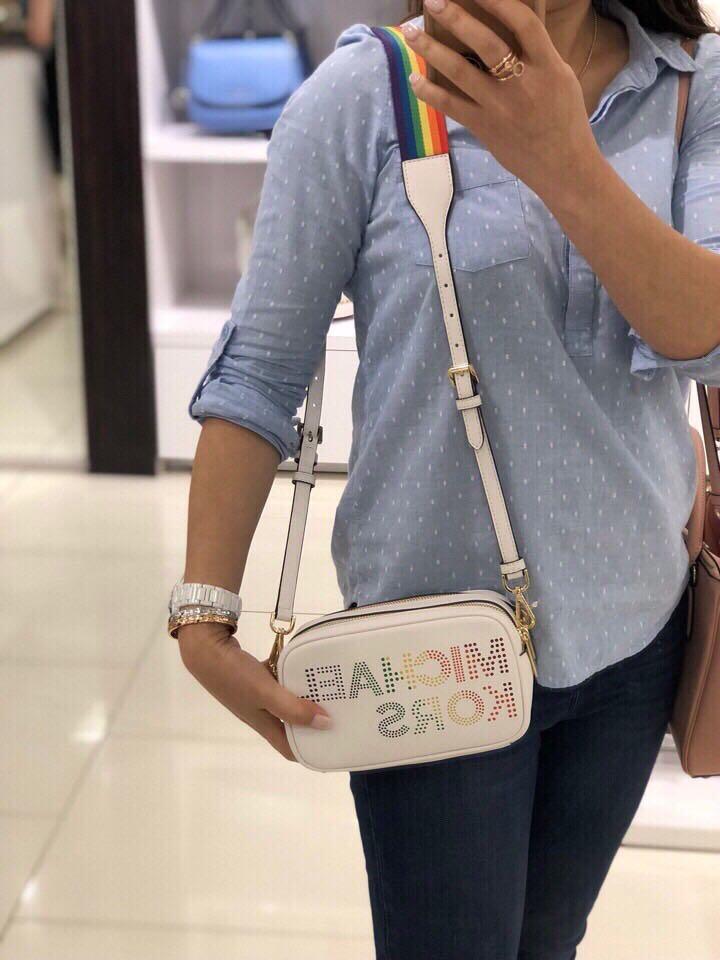 Michael Kors Rainbow Lacey Camera Crossbody Bag, Women's Fashion, Bags &  Wallets, Purses & Pouches on Carousell