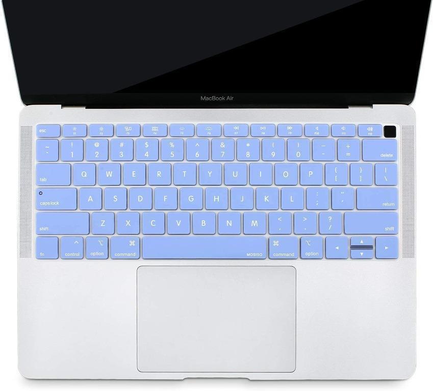 Mosiso Keyboard Cover Compatible With Macbook Air 13 Inch 2019 2018 Release A1932 With Retina Display Touch Id Waterproof Dust Proof Protective Silicone Skin Serenity Blue Electronics Others On Carousell