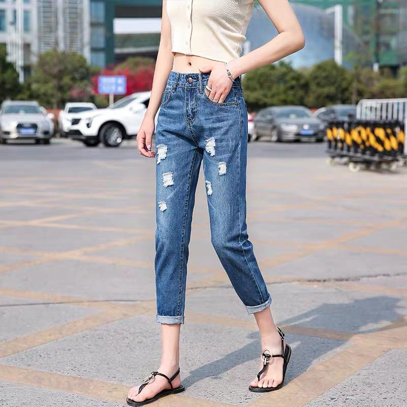 multi ripped jeans