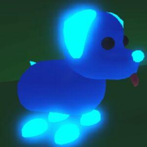 Neon riderable blue dog adopt me roblox, Toys & Games, Video Gaming