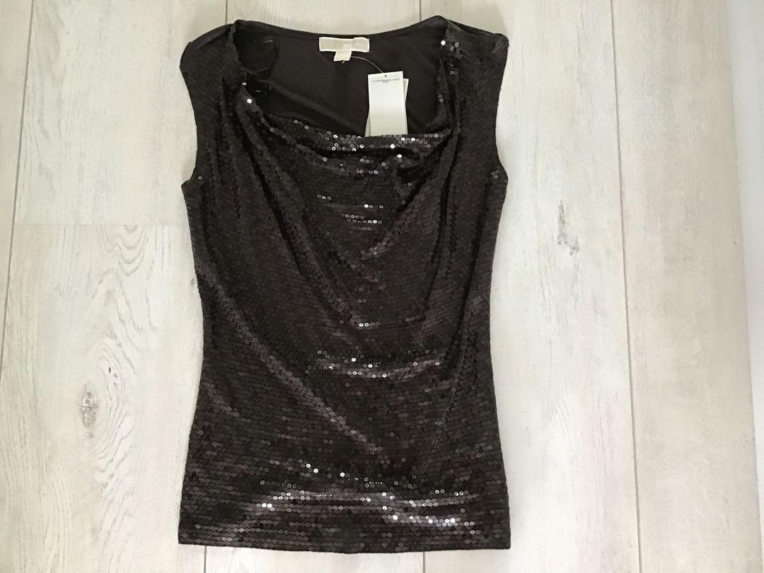 New Michael Kors Sequin Top Blouse, Women's Fashion, Tops, Blouses on  Carousell