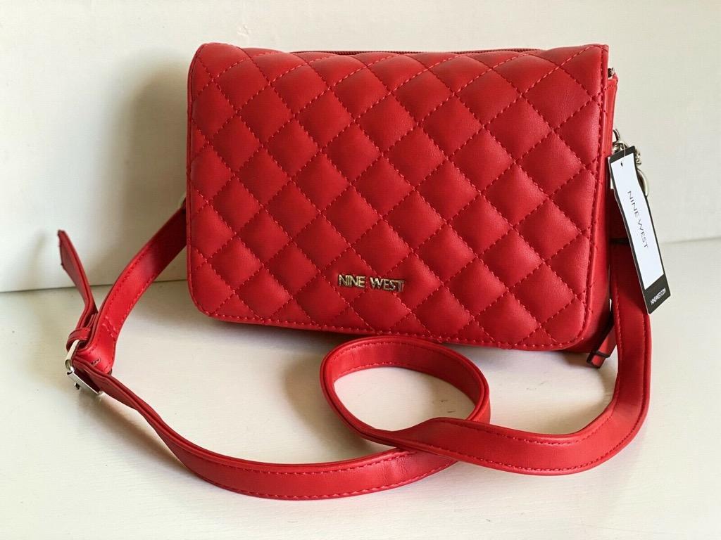 Nine west red handbag on sale