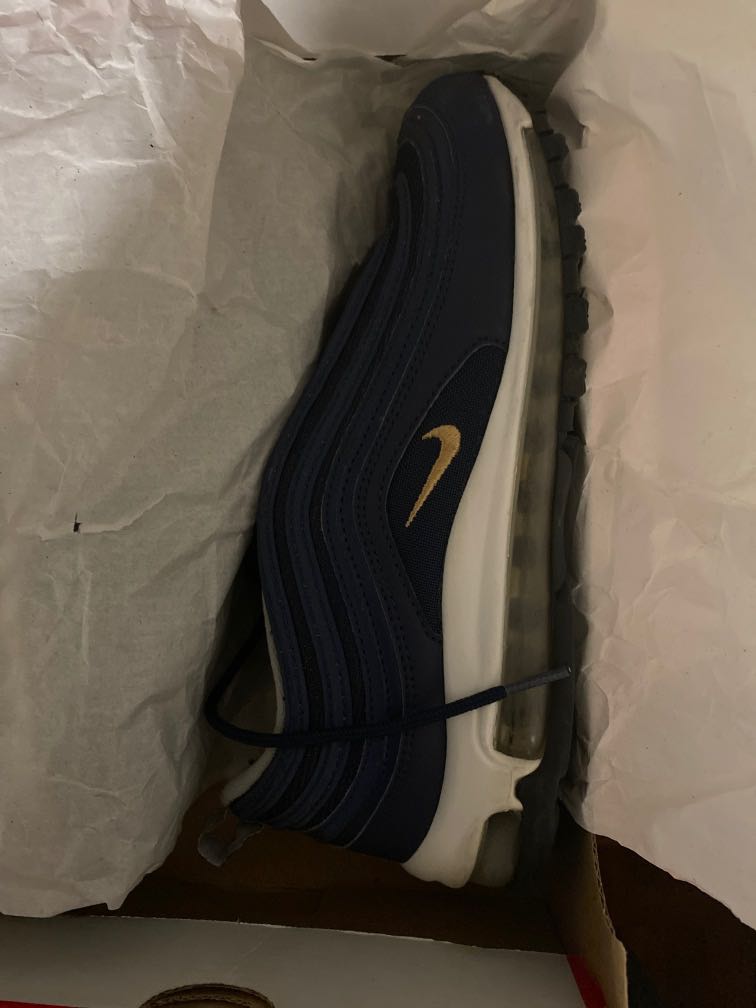 nike air max 97 navy and gold
