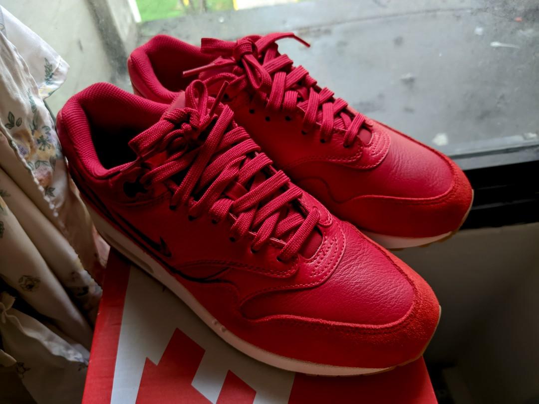 Nike air max hotsell 1 premium sc red