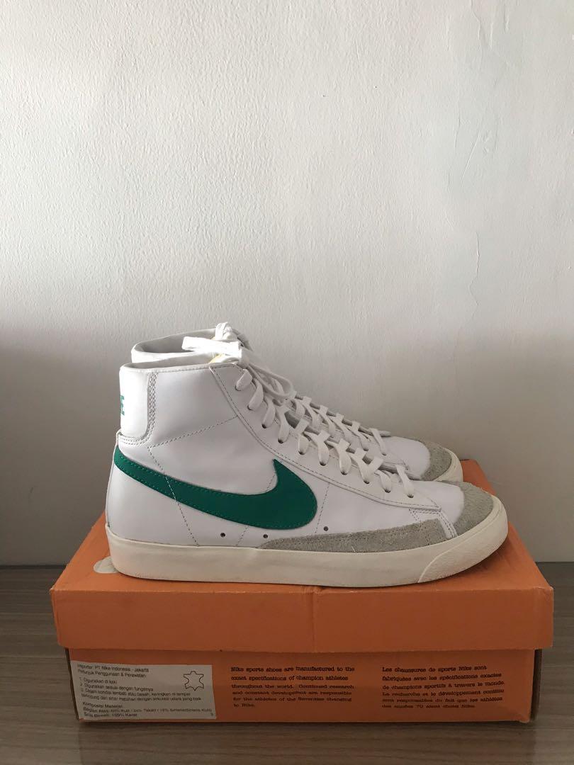 Nike blazer mid 77 vintage lucid green Fesyen Pria Sepatu