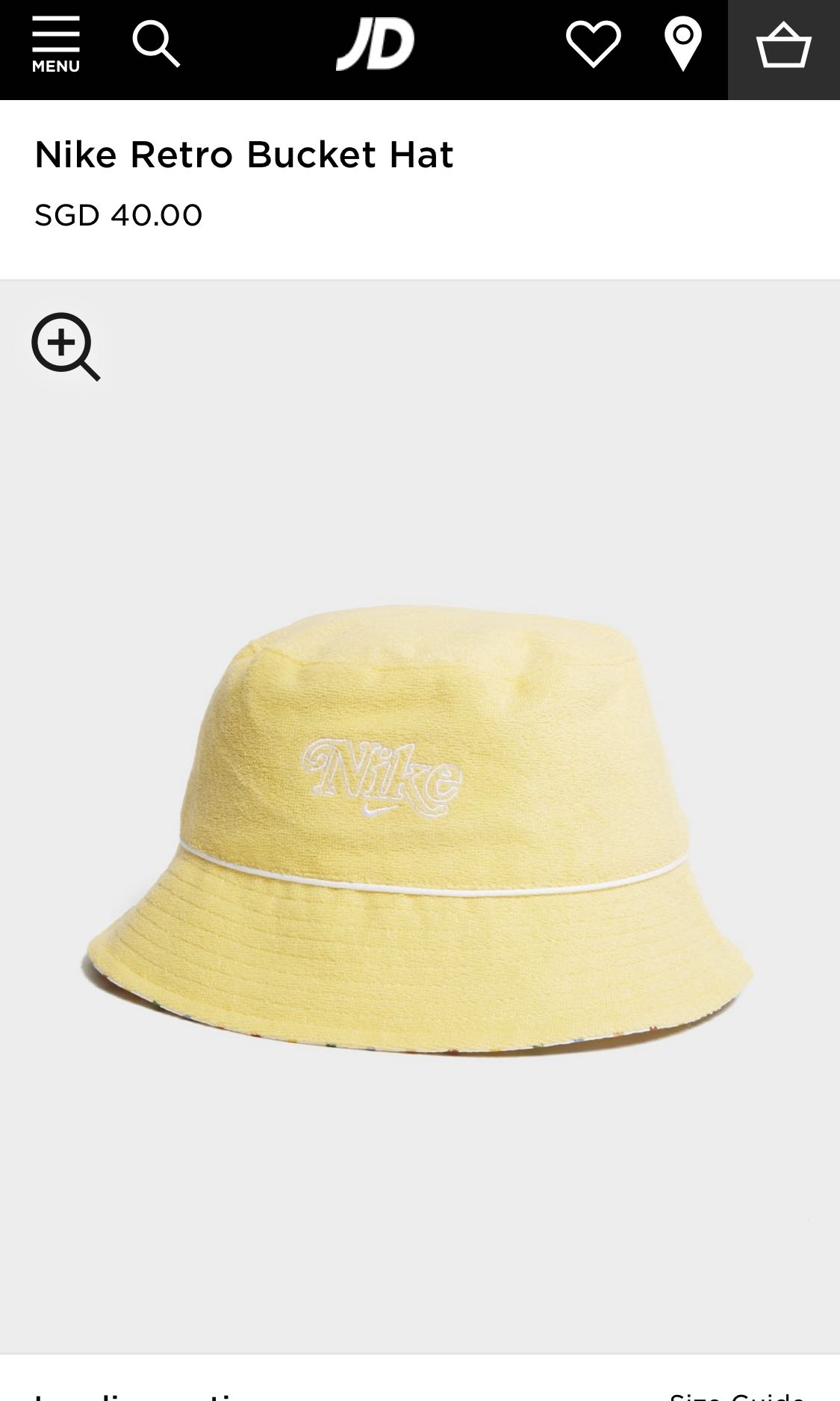 nike retro bucket hat yellow